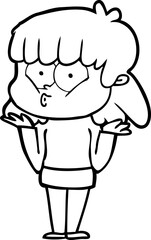 cartoon whistling girl
