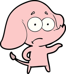 cartoon unsure elephant