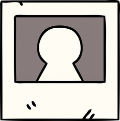 cartoon of an old instant photograph