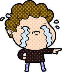 cartoon man crying