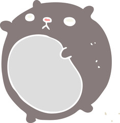 flat color style cartoon bear