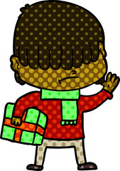 cartoon boy with untidy hair