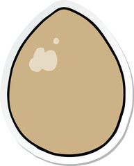 sticker of a cartoon egg