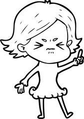 cartoon angry girl