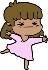 cartoon angry girl