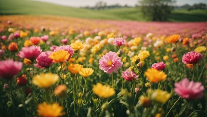 Insanely beautiful field filled with beautiful flowers