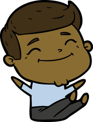 Obraz premium happy cartoon man