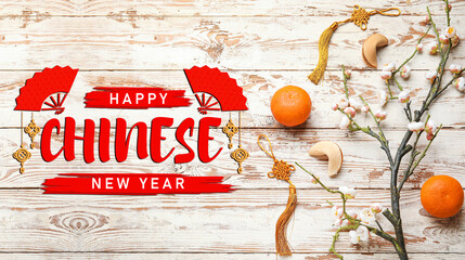 Beautiful greeting card for Happy Chinese New Year