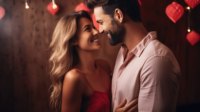 Parejas de enamorados en el dia de San Valent&iacute;n