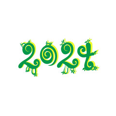 graphic illustration of the number 2024 in various shapes, this vector is great for calendar covers, magazines, books, logos, icons, banners and more