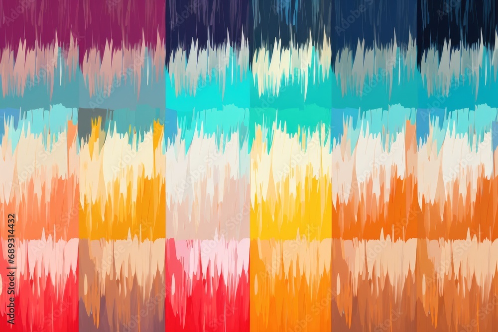 Aufkleber A vibrant and colorful abstract painting featuring a rainbow of colors. Perfect for adding a pop of color and energy to any space