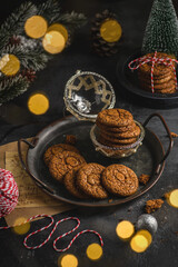 shortbread cookies in a Christmas composition