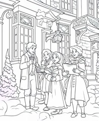 christmas coloring page design