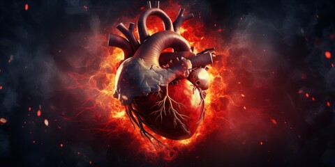 Understanding the Link Between Dangerous Cardiac Arrhythmias and Prolonged Illnesses Heart Failure, and Heart Muscle Diseases - obrazy, fototapety, plakaty