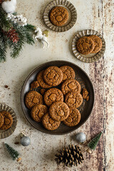 shortbread cookies in a Christmas composition