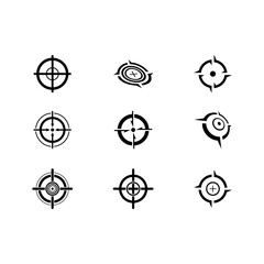 set of target logo vector icon