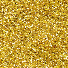 Gold glitter texture sparkling shiny background for Christmas card.  Twinkly golden  glitter lights...