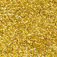 Gold glitter texture sparkling shiny background for Christmas card.  Twinkly golden  glitter lights grunge background
