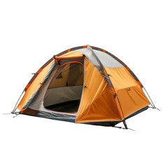 modern tourist tent isolated on white background