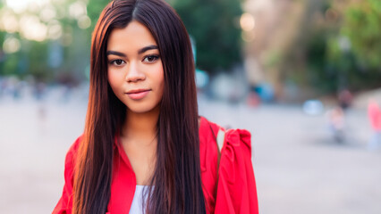 portrait of a woman in the city