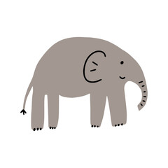 Elephant animal. Brightly colored childish print. Cute animal for Mother's Day. Colorful kids vector illustration