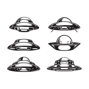 ufo space logo vector illustration