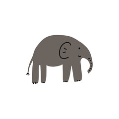 Elephant animal. Brightly colored childish print. Cute animal for Mother's Day. Colorful kids vector illustration