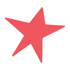 Colored cute star shape icon Vector