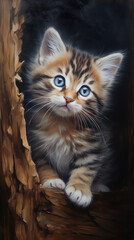 Lovely cats. Phone wallpaper.