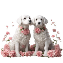 Obraz premium Happy Valentines Dog & Hart Svg Clipart Bundle, be my funny valentine dogs mom day shirt svg and png designs