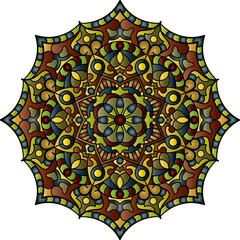 Mandala. Ethnic round ornament. Vector illustration.