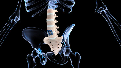 Orthopedic Spine Fixation Spinal Fixator Anterior Lumbar Plate - obrazy, fototapety, plakaty