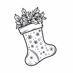 christmas sock isolated on white