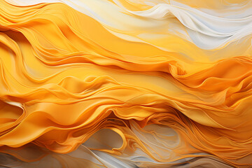 Yellow White Smoke Watercolor Wave Abstract Design