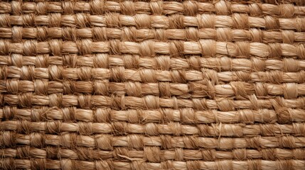 A detailed view of a woven jute fabric, highlighting its coarse texture and rustic charm.