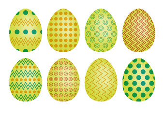 Selection of vector easter eggs in bright colours