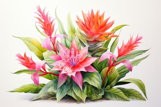a mesmerizing depiction of a bromelia