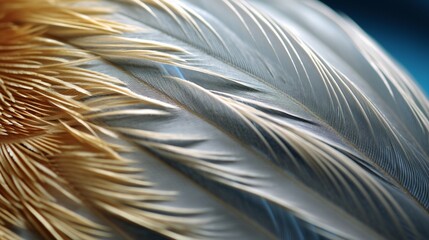 A close-up shot of a textured feather, with its delicate barbs and intricate patterns.