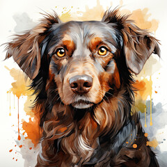 watercolor Sarabi dog clipart, generative ai