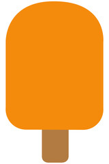 Icono de helado naranja sin fondo