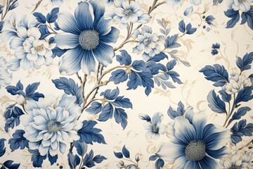 vintage style of tapestry flowers fabric pattern background - retro vintage effect