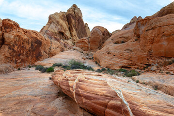 White Domes at Valley of Fire State Park, Nevada, USA - 689332284