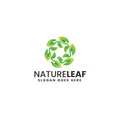Vector Logo Illustration Nature Gradient Colorful Style
