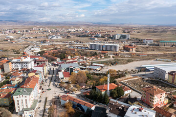 Obraz premium Gazlıgöl is a hot spring region famous for its healing waters. Aerial Drone shooting, Afyonkarahisar (Afyon) - TURKEY