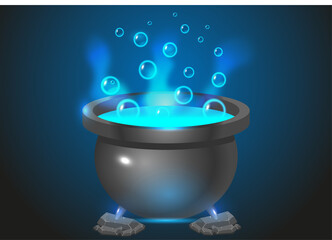 kochende Flüssigkeit im Kessel