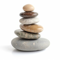 A stack of rocks sitting on top of each other, zen pyramide made of pebbles