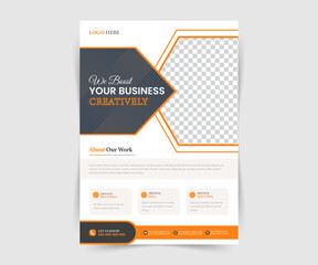 Business Flyer Corporate Flyer Template Geometric shape Flyer Circle Abstract Colorful concepts, Free vector, ector creative agency flyer design template vector. yeallo business flyer