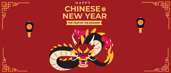 Chinese New Year 2024 Background. Chinese zodiac Dragon symbol. Happy New Year. template for Poster, Banner, Greeting, Card, Flyer, Post.