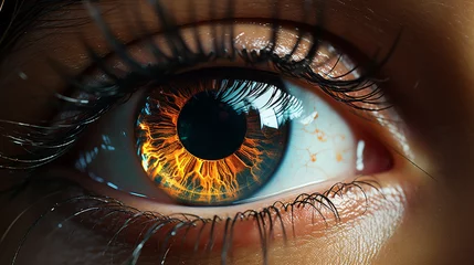 Fototapeten Closeup view of human colorful eyes. © andranik123