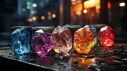 Precious gemstones.
